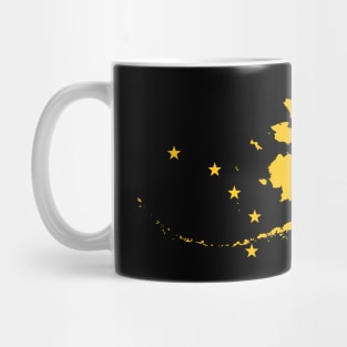 Simply Alaska Gold State Flag Map Stars Original Mug